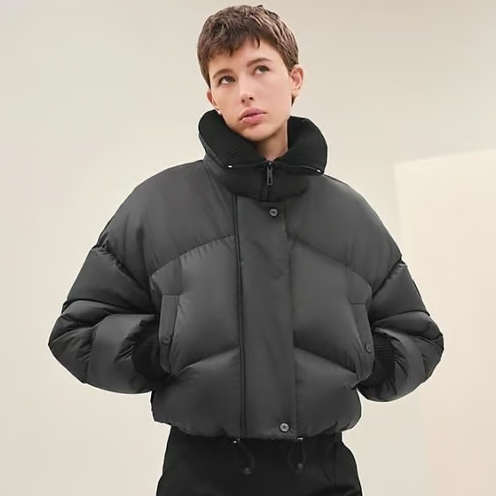 HERMES 에르메스 쇼트 푸퍼 코트 여성 다운자켓