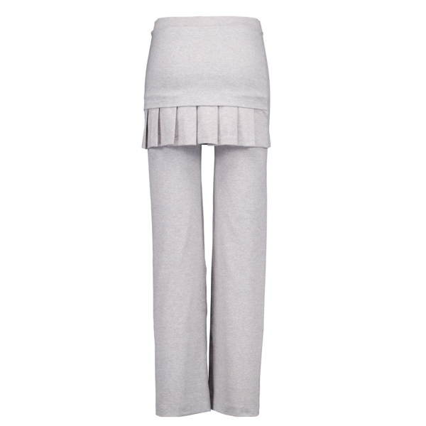 STRETCHING PLEATS PANTS GRAY : SHALOM