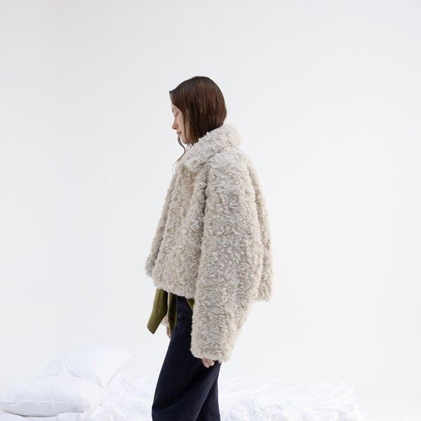 Cotton curve pants monoha 韓国　モノハ Cotton curve pants (brown / ivory / black) : MONOHA