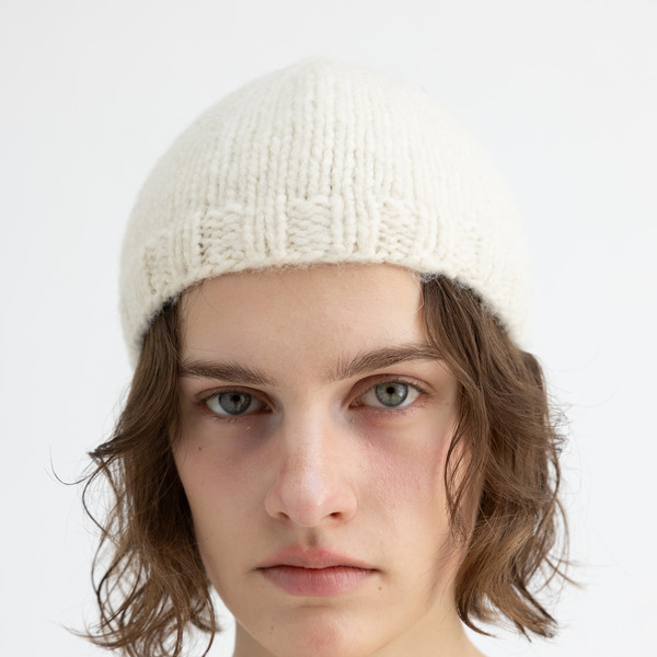 Alpaca hat (ivory / brown / gray / black) : MONOHA