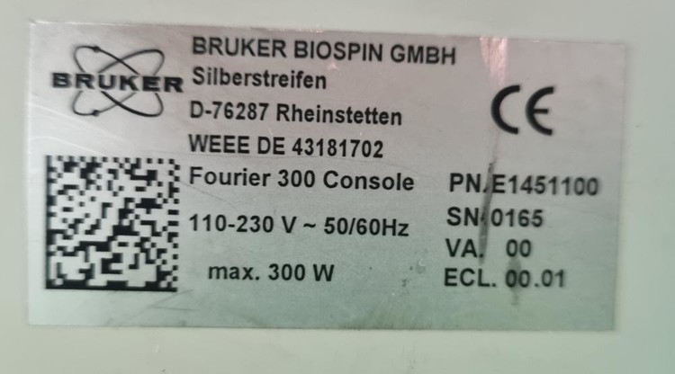 BRUKER Fourier 300 NMR Spectrometer : 엠아이티솔루션