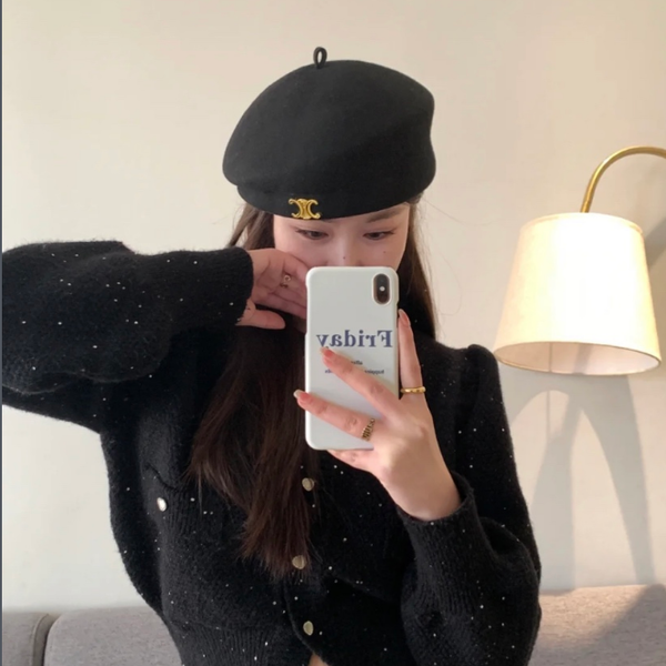 CELINE 셀린느 양모 베레모