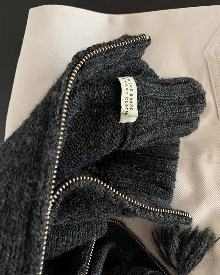 OLD JOE BRAND - BLENDED KENPI ZIP SWEATER - 252OJ-KN02 – HINOYA