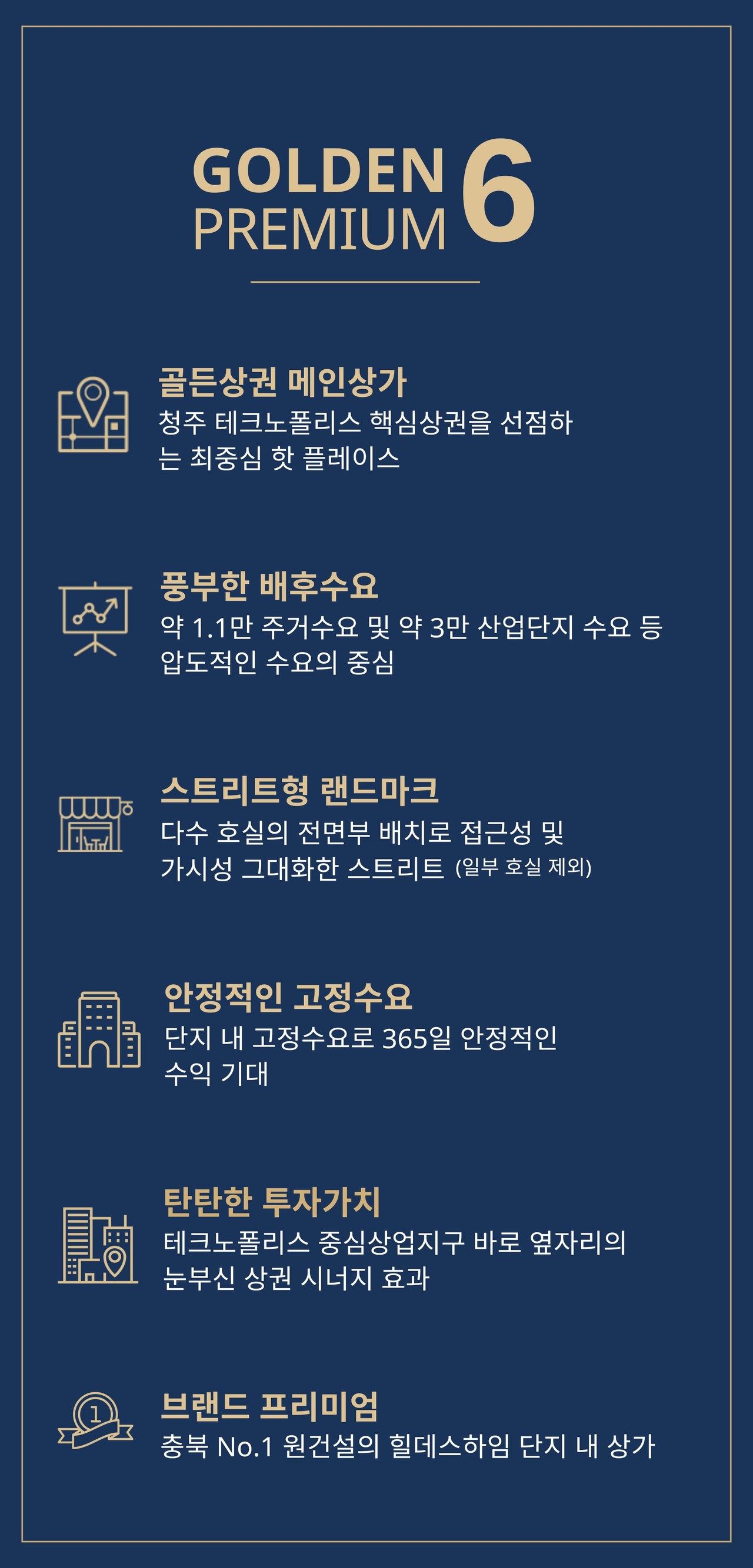 청주테크노폴리스힐데스하임  단지 내 상가ㅣ프리미엄6PC