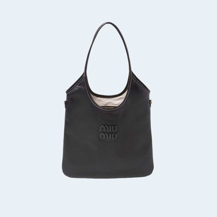 미우미우 아이비 가죽백 블랙
