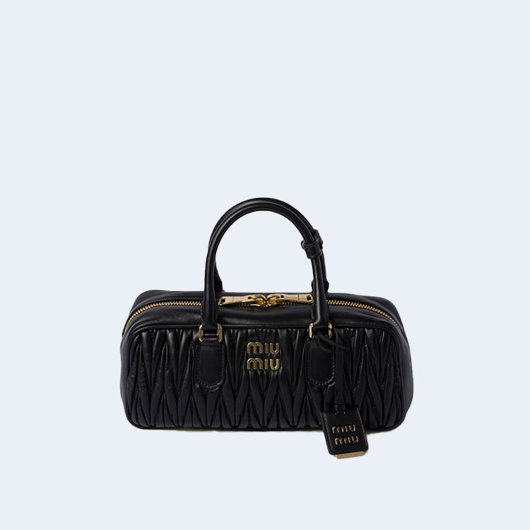 미우미우 라지 아르카디 마테라쎄 나파 가죽백 블랙