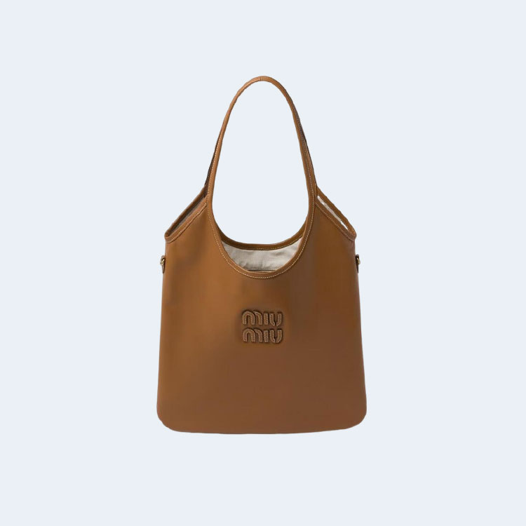 미우미우 아이비 가죽백 브라운