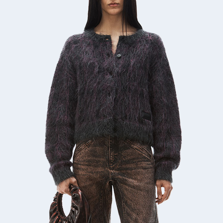 알렉산더왕 자카드 니트 플래드 가디건