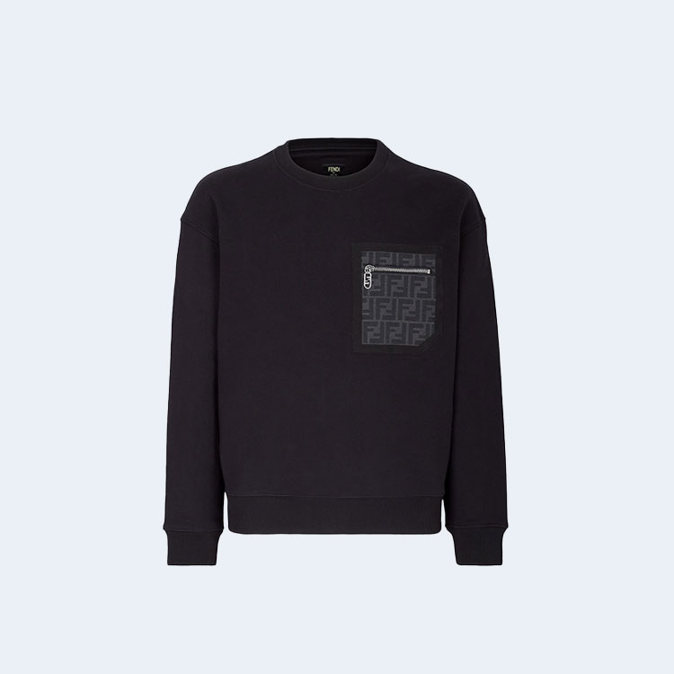 펜디 블랙 저지 스웨트셔츠