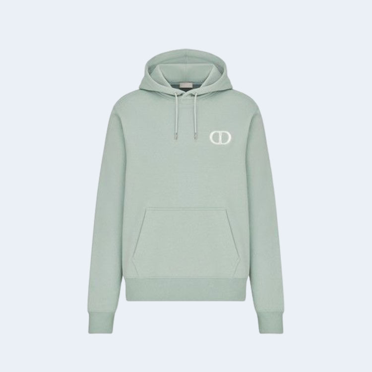 디올 아이콘 후디드 스웨트셔츠 그린