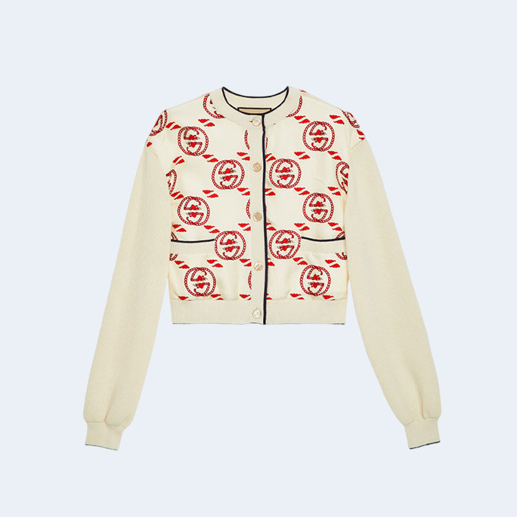 구찌 인터로킹 G 울 가디건