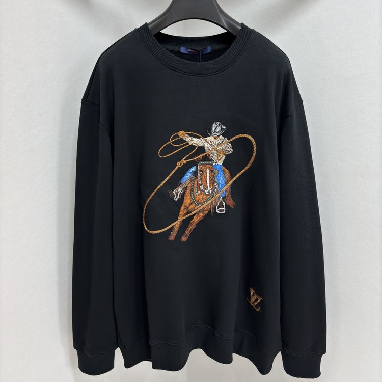 루이비통 엠브로이더드 코튼 맨투맨