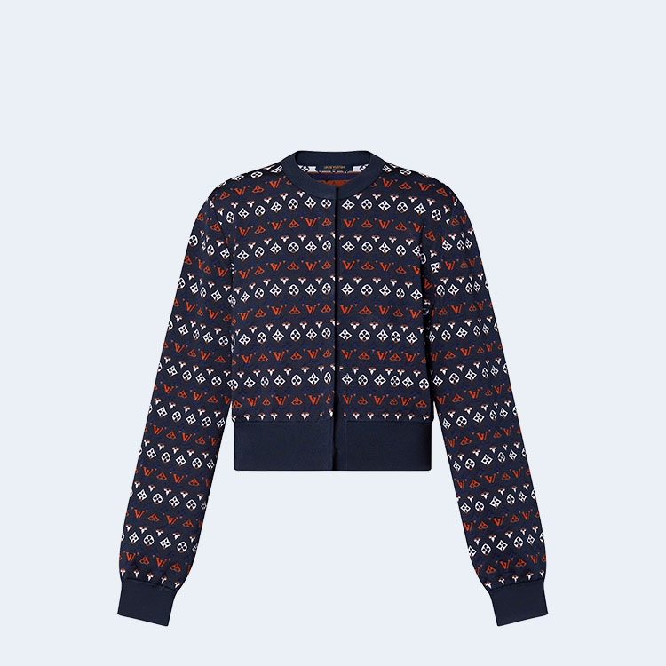 루이비통 엠보스드 모노그램 컴팩트 가디건