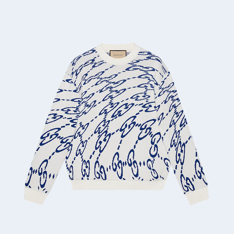 구찌 웨이비 GG 코튼 스웨터