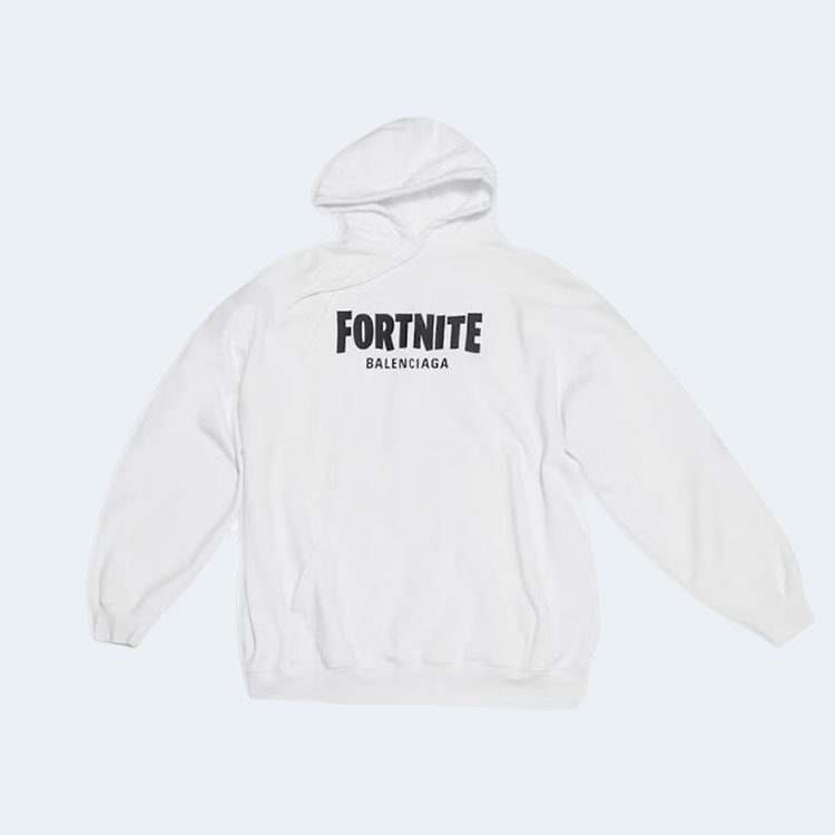발렌시아가 x FORTNITE 2021 미디엄 핏 후디 화이트