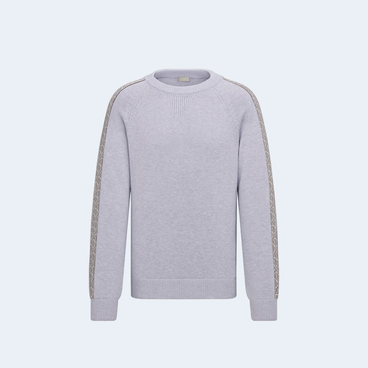 디올 오블리크 인서트 스웨터 그레이