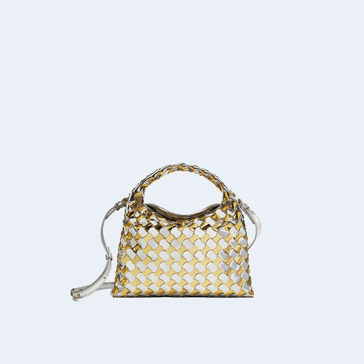 보테가 베네타 미니 홉 실버골드