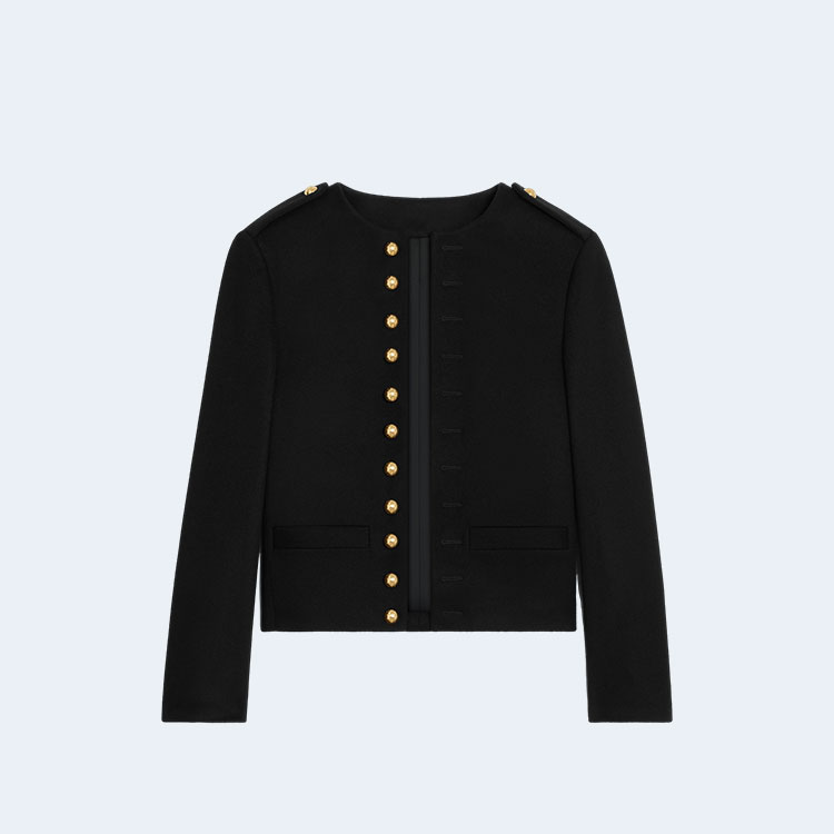 셀린느 울 클로스 밀리터리 자켓