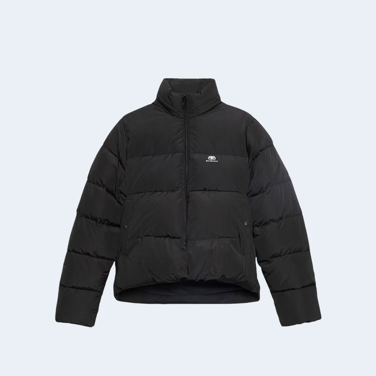 발렌시아가 우먼스 C 셰이프 푸퍼 자켓