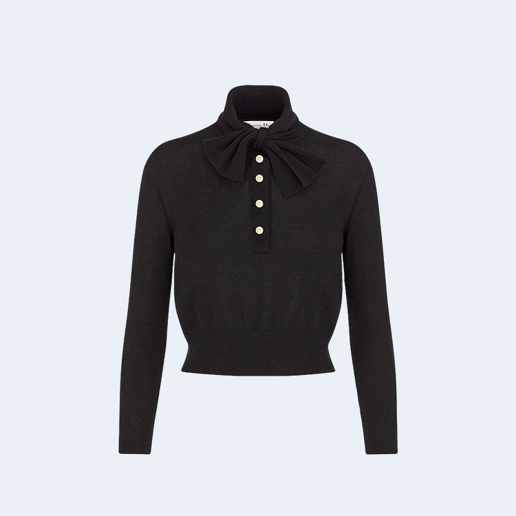 디올 블랙 캐시미어 니트