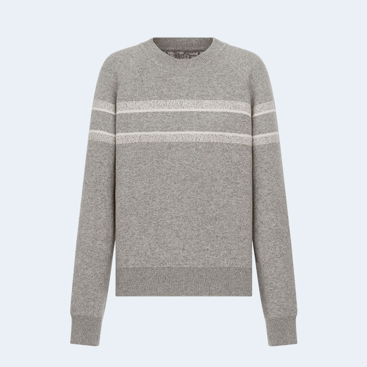 디올 리버서블 크루넥 스웨터 그레이