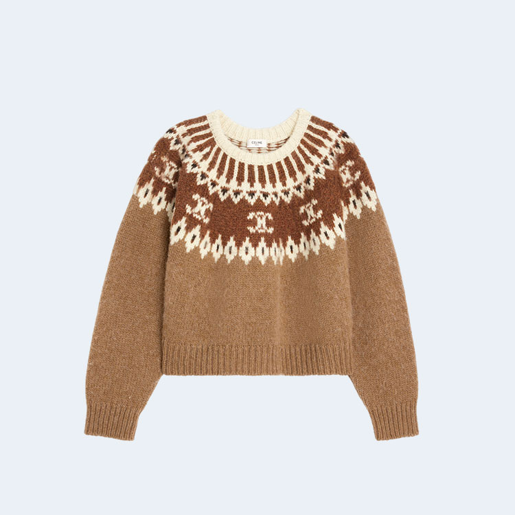 셀린느 트리옹페 페어 아일 울 스웨터