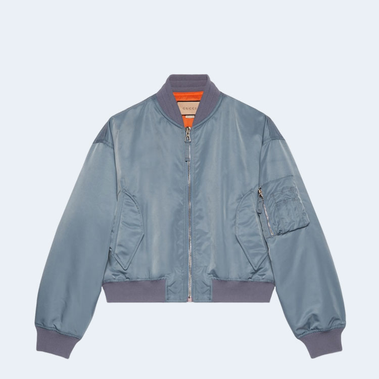 구찌 블루 프린트 나일론 봄버 자켓
