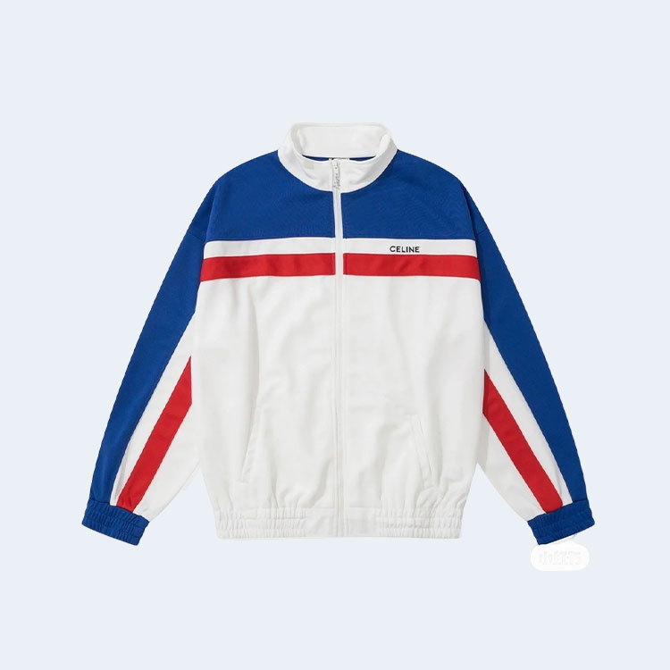 셀린느 화이트 트랙 집업 자켓