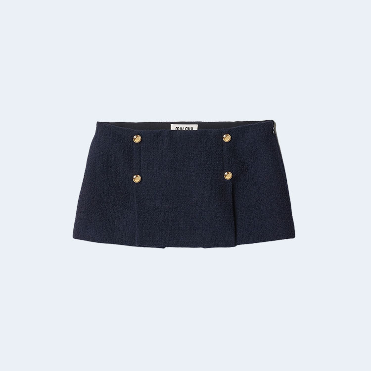 미우미우 트위드 미니 스커트