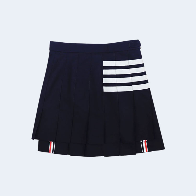 톰브라운 플레인 울 플리츠 스커트