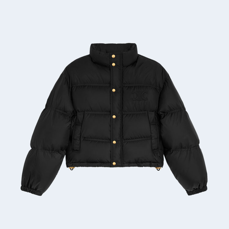 셀린느 크롭 트리옹페 다운 자켓