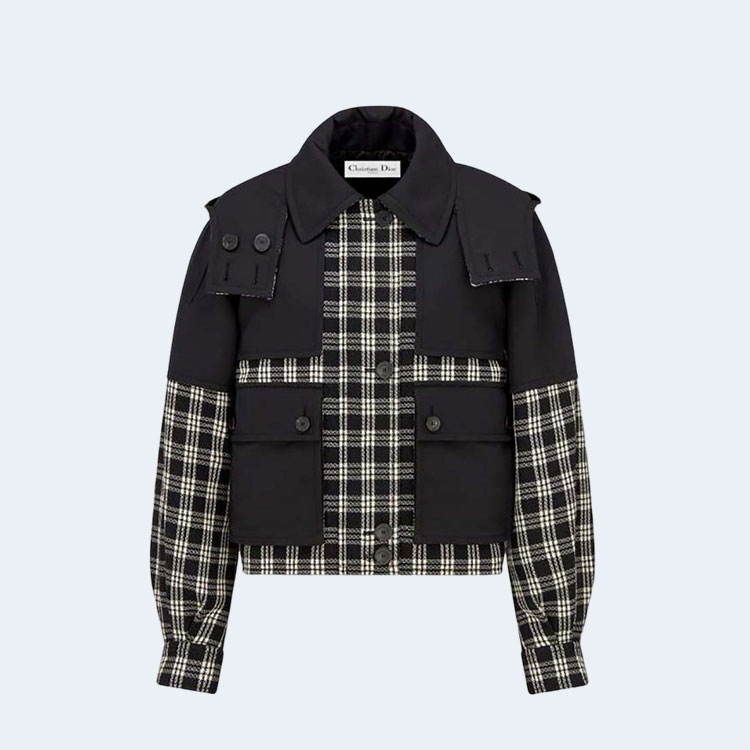 디올 후드 피코트 자켓