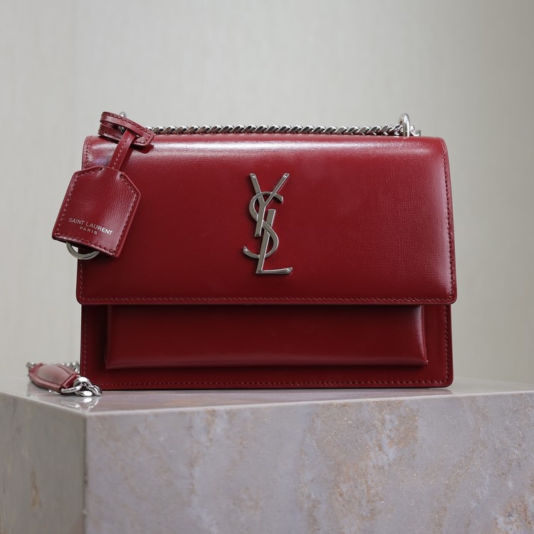 생로랑 선셋백 미듐 은장