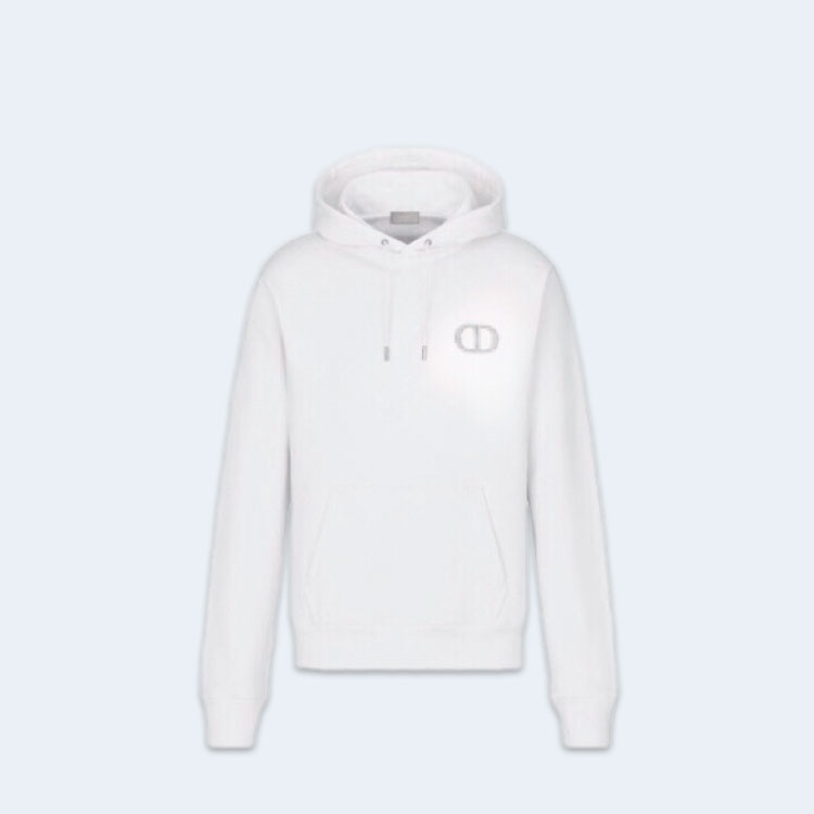 디올 아이콘 후드 스웨트셔츠 화이트