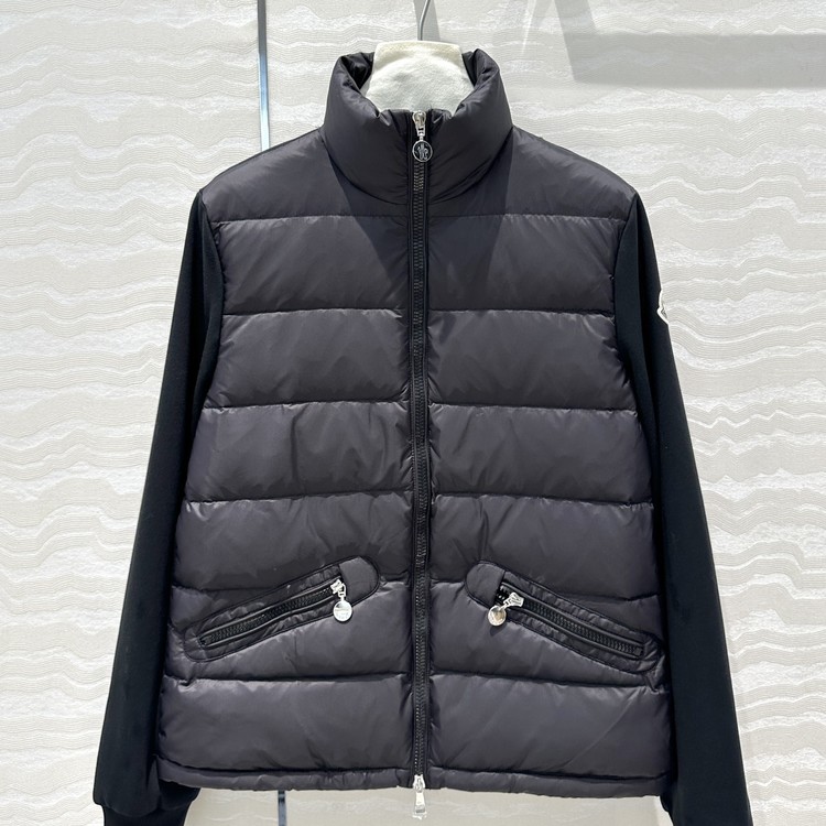 몽클레어 울 니트 다운 블랙