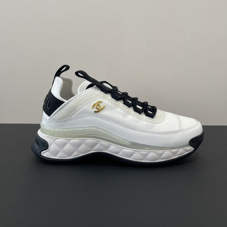 샤넬 믹스드파이버 화이트 금장 스니커즈