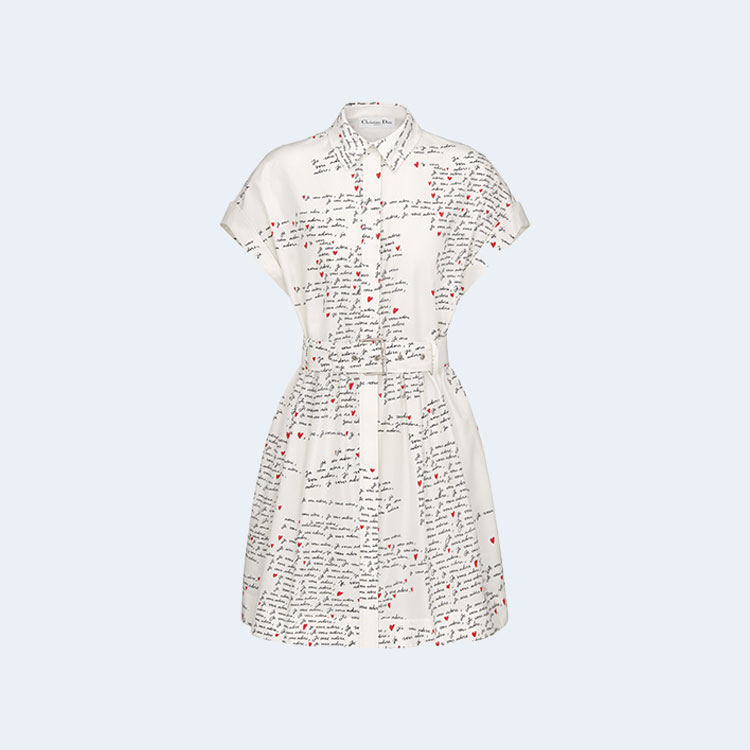디올 Dioramour 벨트 셔츠 드레스