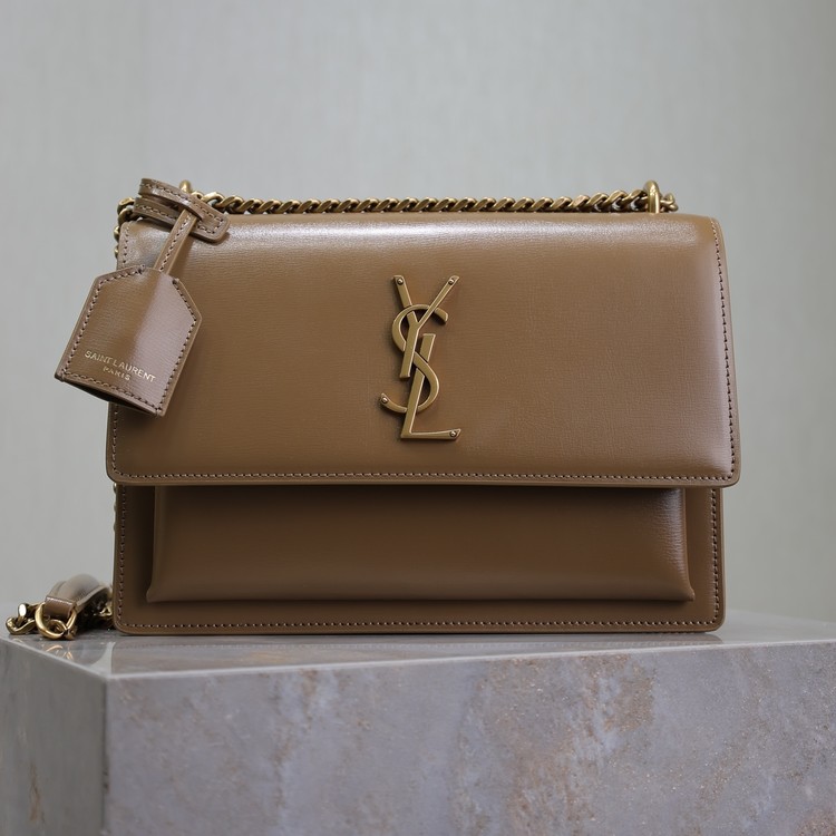 생로랑 선셋백 미듐 금장