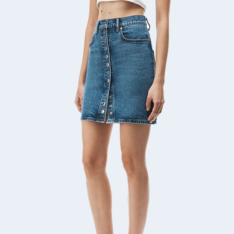 알렉산더왕 컴포트 스트레치 데님 하이웨이스트 스커트