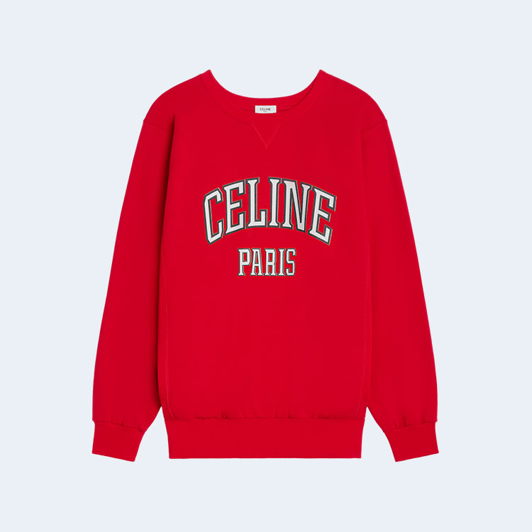 셀린느 코튼 플리스 루즈 프로폰드 스웨트셔츠