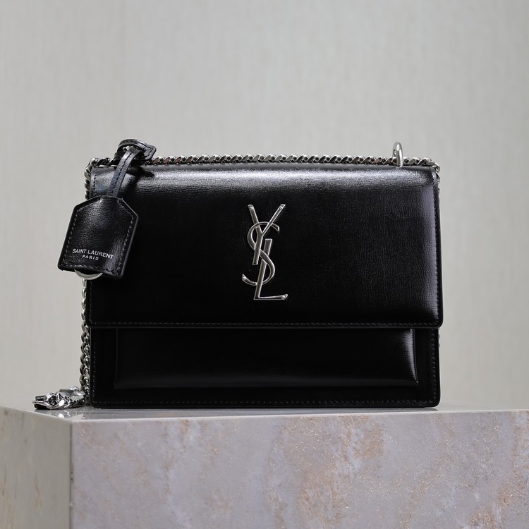 생로랑 선셋백 미듐 은장