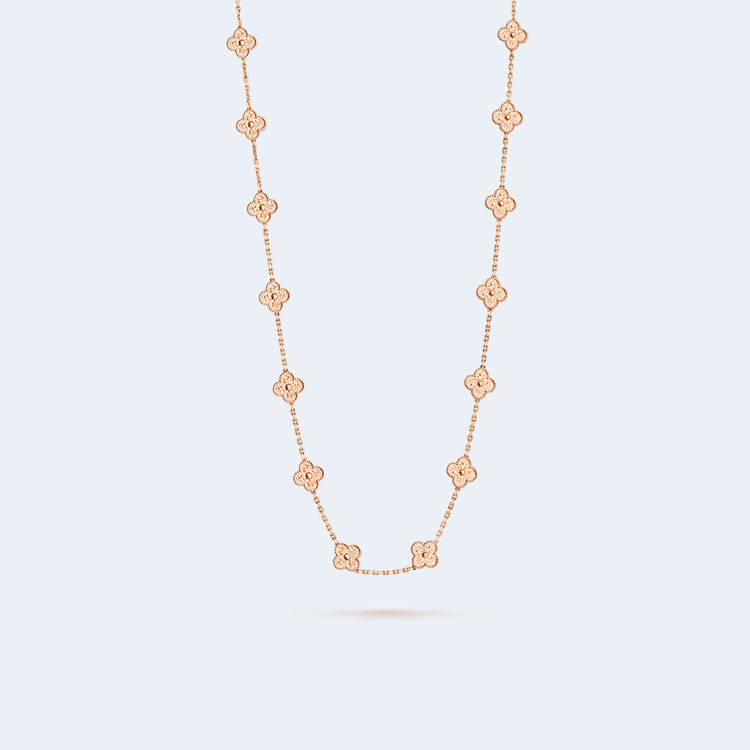 반클리프 앤 아펠 빈티지 알함브라 20 모티브 롱 목걸이