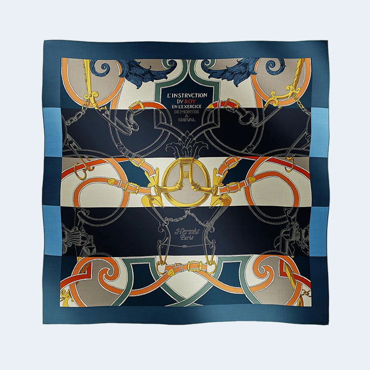 에르메스 블루 아르두아즈 숄 스카프