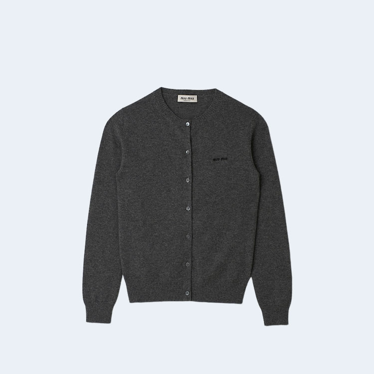 미우미우 캐시미어 니트 그레이 가디건