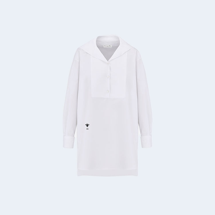 디올 세일러 카라 블라우스 화이트