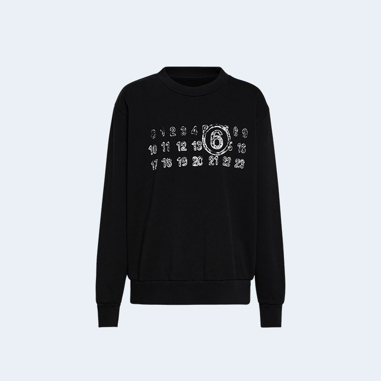 메종 마르지엘라 프린트 코튼 맨투맨