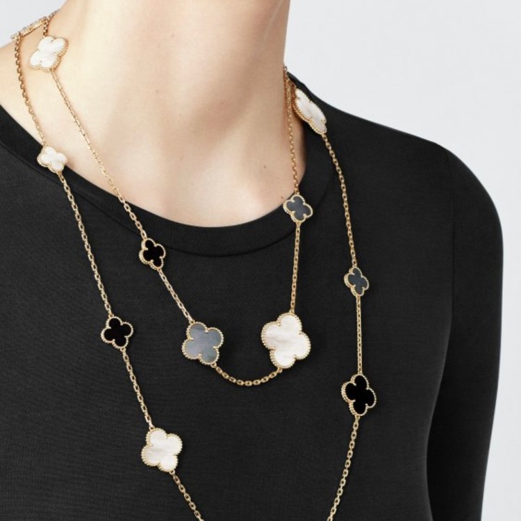 반클리프 앤 아펠 빈티지 알함브라 20 모티브 롱 목걸이