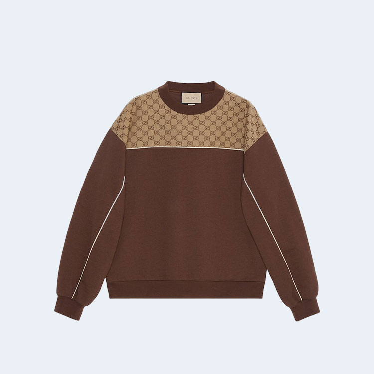 구찌 1921 로고 오버핏 코튼 맨투맨