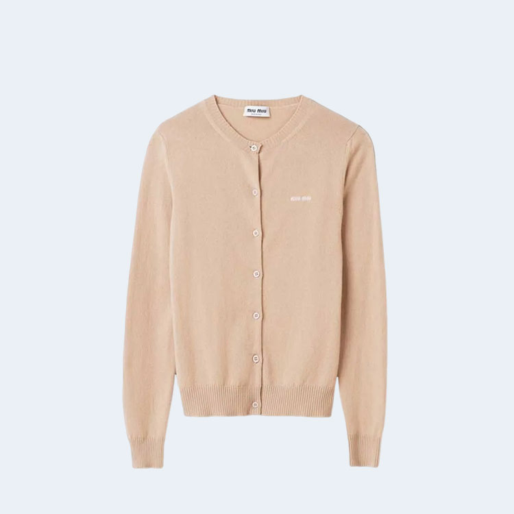 미우미우 캐시미어 니트 베이지 가디건