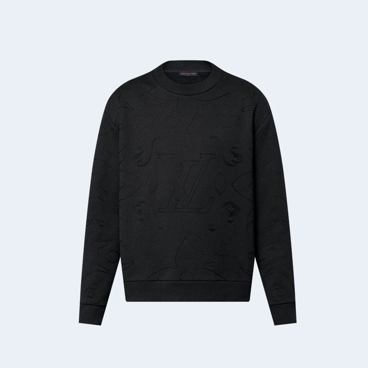 루이비통 엠브로이더드 코튼 저지 크루넥